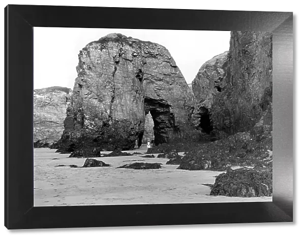 Rocks at Perranporth, Cornwall, c. 1928