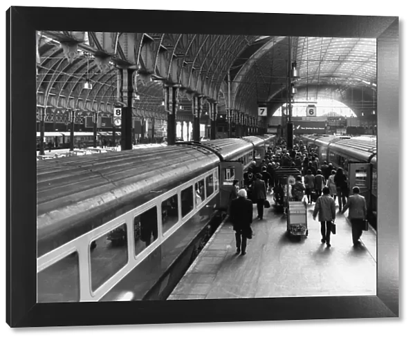 Platform 6 and 7 at Paddington Station, 1979