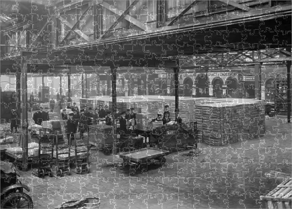 Parcel handling at Paddington Station, c. 1920s