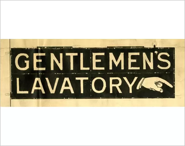 Design for Gentlemens Lavatory sign at Paddington Station