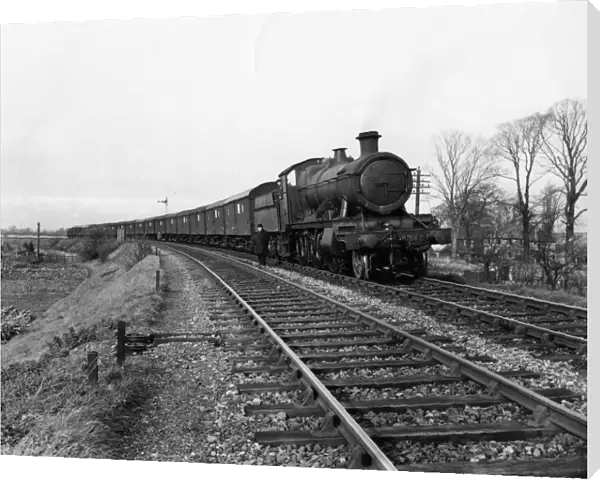No 4342 carrying a train of car containers up to the Scottish Motor show, 1935