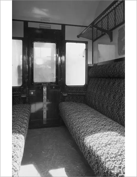 Interior of a Third Class compartment of a Brake Composite Coach, No. 7081