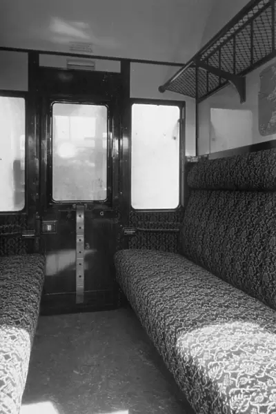 Interior of a Third Class compartment of a Brake Composite Coach, No. 7081