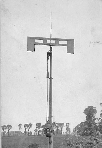 Broad Gauge crossbar signal, c1870s