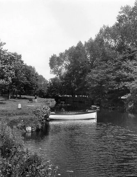 One the River Fowey at Lostwithiel, Cornwall, July 1927
