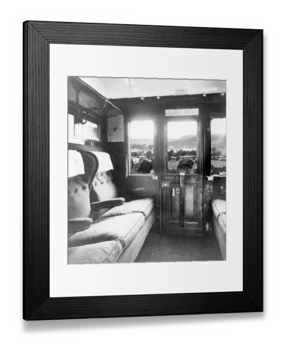 Framed Print : First Class Compartment of Composite Carriage