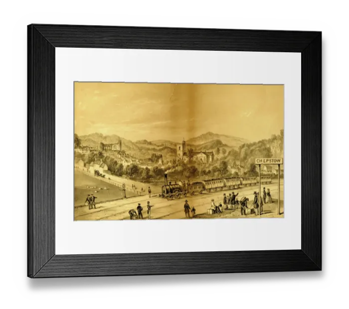 Framed Print : Lithograph of Chepstow Station, c. 1850