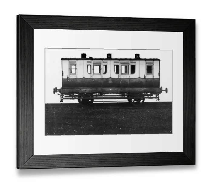Framed Print : Tri-Composite broad gauge 4-wheeler carriage, built 1851 Framed Print : Tri-Composite broad gauge 4-wheeler carriage, built 1851