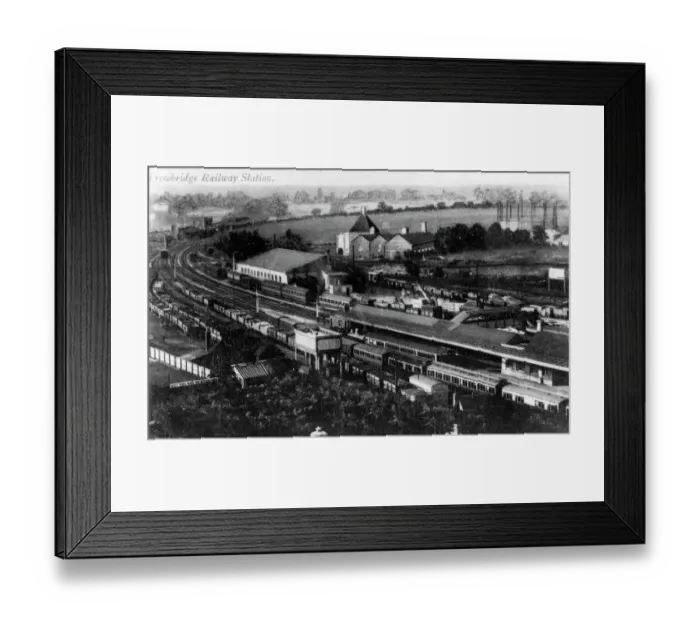 Framed Print : View of Trowbridge Station, Goods Yard and Surrounds, c. 1900