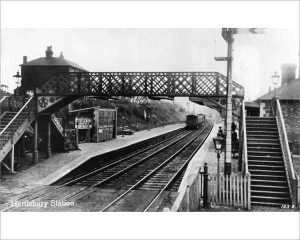 Hartlebury Station and Footbridge, c. 1900