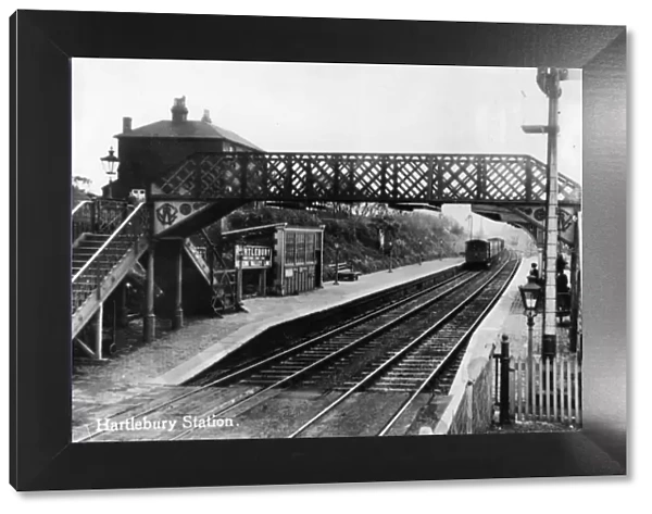 Hartlebury Station and Footbridge, c. 1900