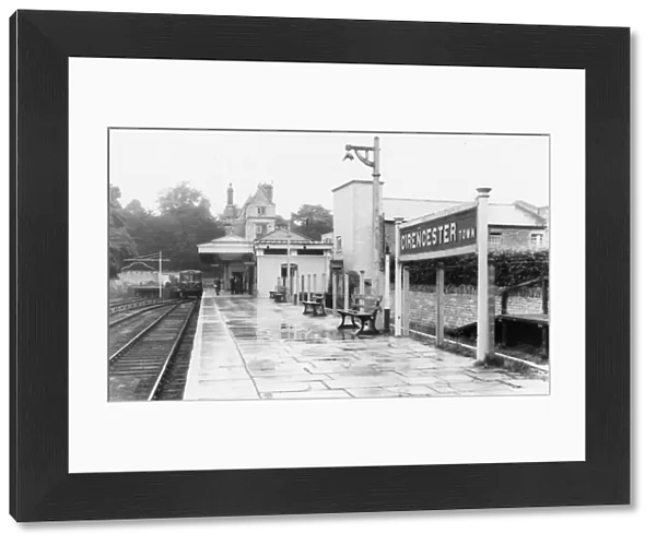 Cirencester Town Station platform, c. 1960