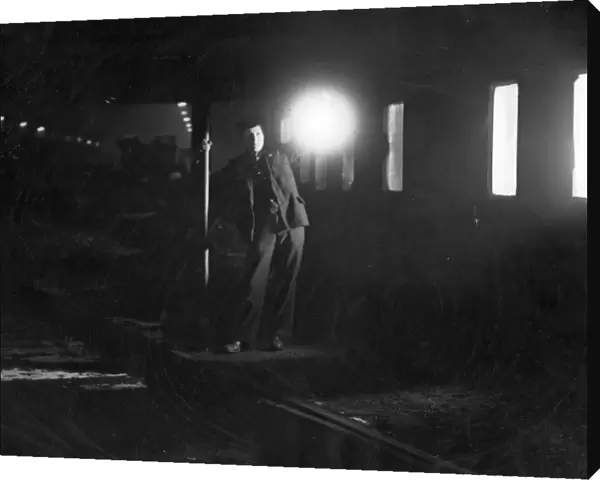 Shunter in the wartime blackout, c. 1940
