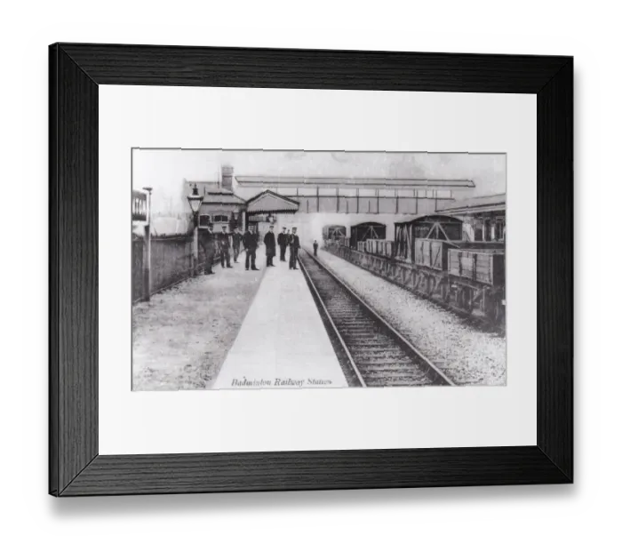 Framed Print : Badminton Station, Gloucestershire, c. 1910