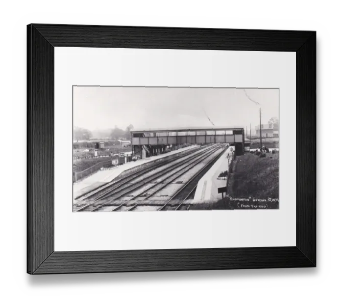 Framed Print : Badminton Station, Gloucestershire, c. 1903 Framed Print : Badminton Station, Gloucestershire, c. 1903