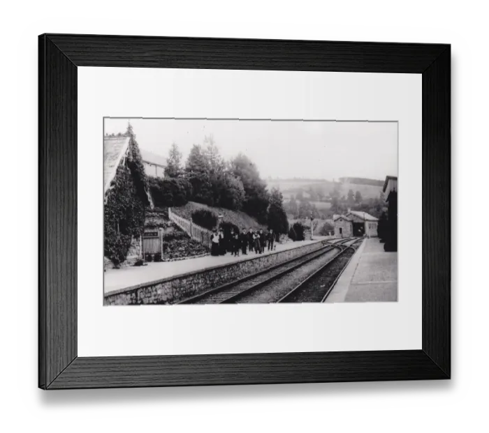 Framed Print : Bampton Station, Devon, c. 1900