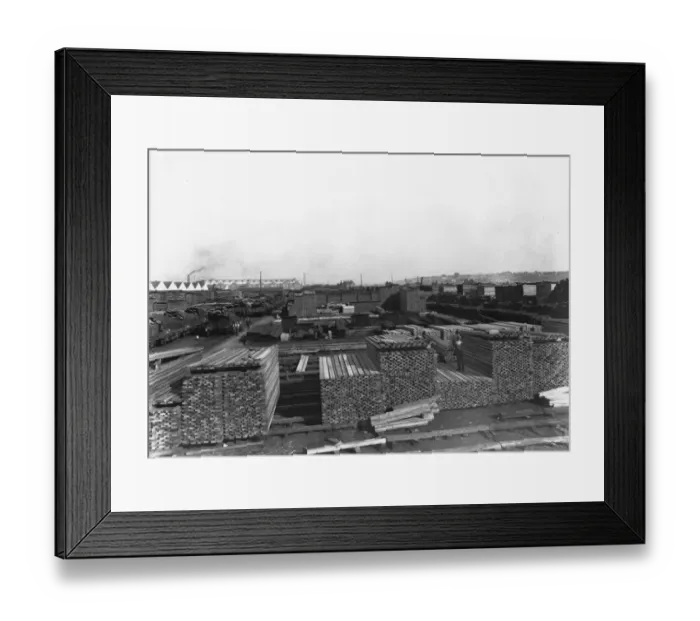Framed Print : Swindon Works Timber Yard, 1928