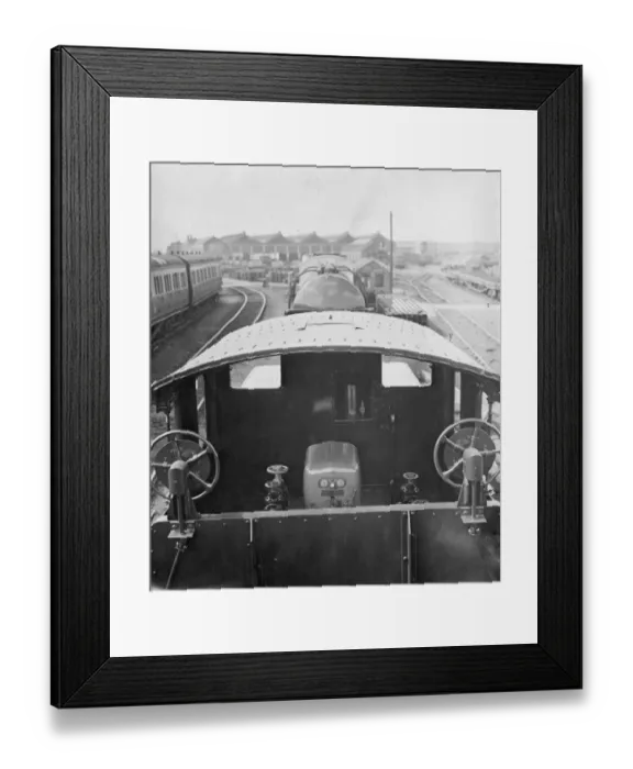 Framed Print : GWR Weedkilling Train - view of cab and oil tanker