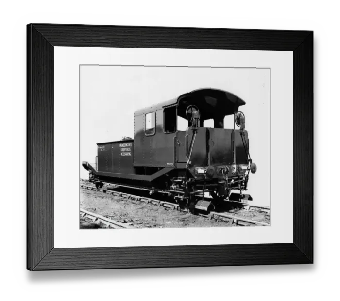 Framed Print : Weedkilling Train Tender for Cardiff Docks