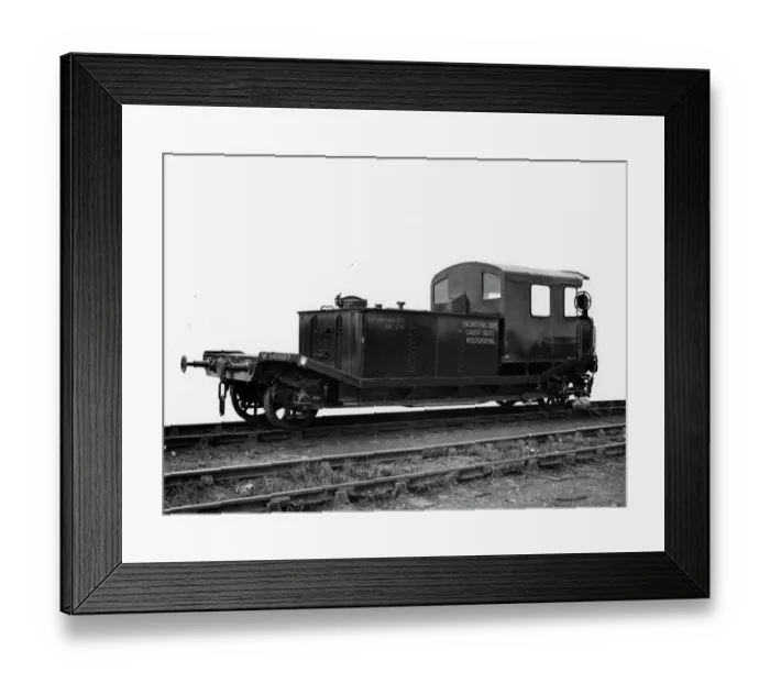 Framed Print : Weedkiling Train Tender for Cardiff Docks