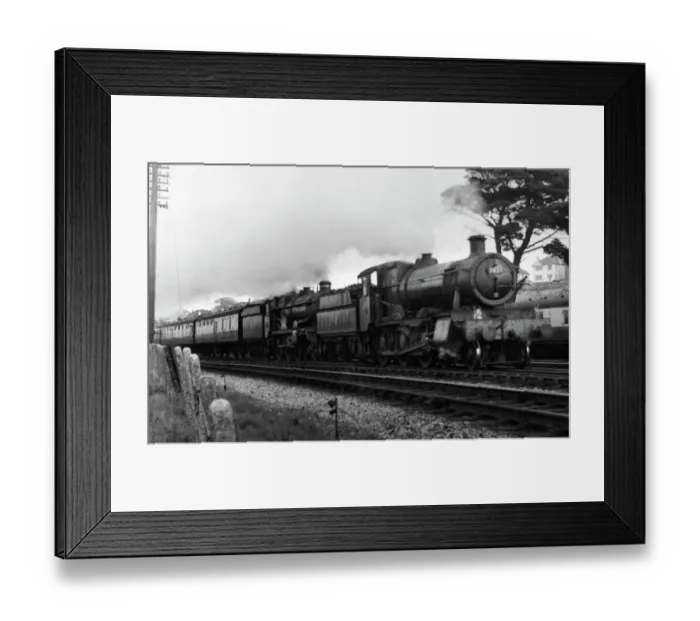 Framed Print : Earl of Clancarty, No. 5058 with Dinmore Manor, No. 7820 at Aller Junction, September 1958