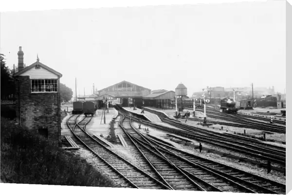 Overall view of Newton Abbot Station, Devon, c. 1920s