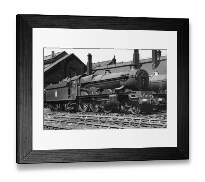 Framed Print : Castle Class locomotive, No. 7037, Swindon at Swindon, 1958 Framed Print : Castle Class locomotive, No. 7037, Swindon at Swindon, 1958