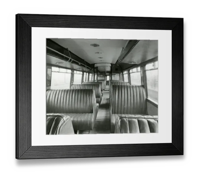 Framed Print : Diesel Railcar No. 1 - interior view Framed Print : Diesel Railcar No. 1 - interior view