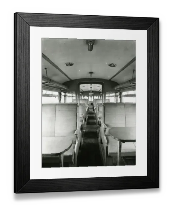 Framed Print : Diesel Railcar No. 2 - interior view Framed Print : Diesel Railcar No. 2 - interior view