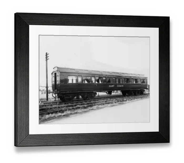 Framed Print : Exterior view of Camp Coach No. W9902