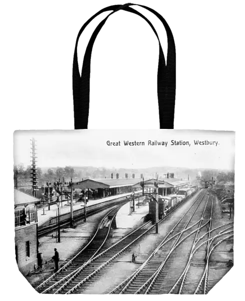 Westbury Station and Signal Box, c. 1910