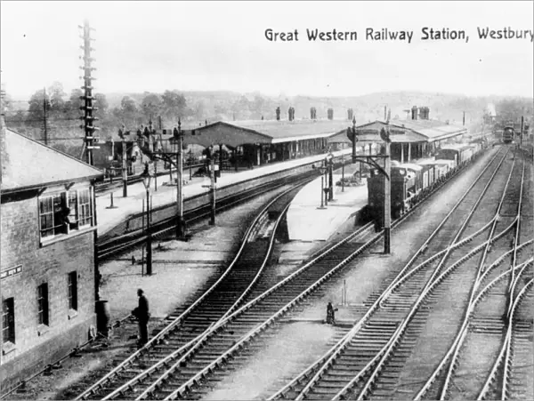 Westbury Station and Signal Box, c. 1910