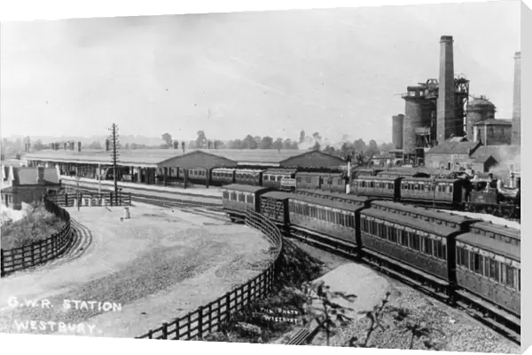 Westbury Station and Iron Works, c. 1900