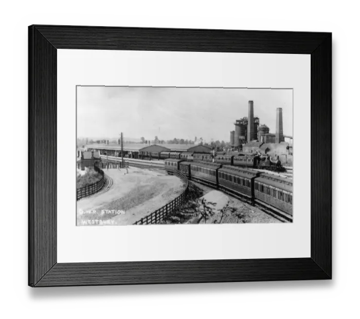Framed Print : Westbury Station and Iron Works, c. 1900