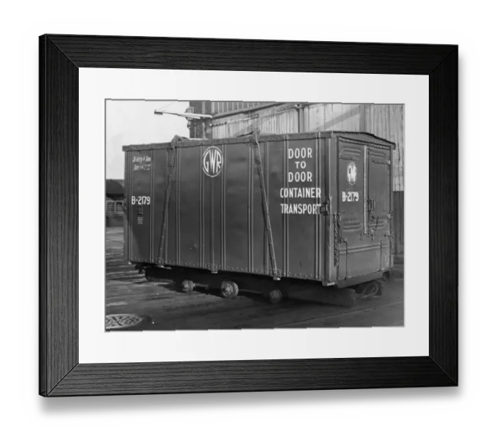 Framed Print : 4 ton all steel door-to-door container, 1938 Framed Print : 4 ton all steel door-to-door container, 1938