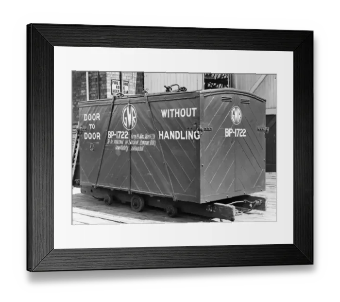 Framed Print : 1. 5 ton door-to-door container, c. 1936 Framed Print : 1. 5 ton door-to-door container, c. 1936