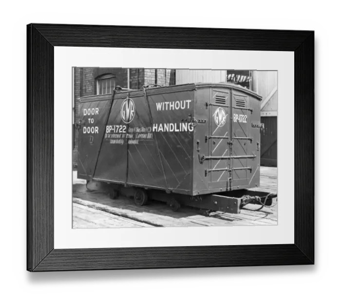 Framed Print : 1. 5 ton door-to-door container, c. 1936 Framed Print : 1. 5 ton door-to-door container, c. 1936