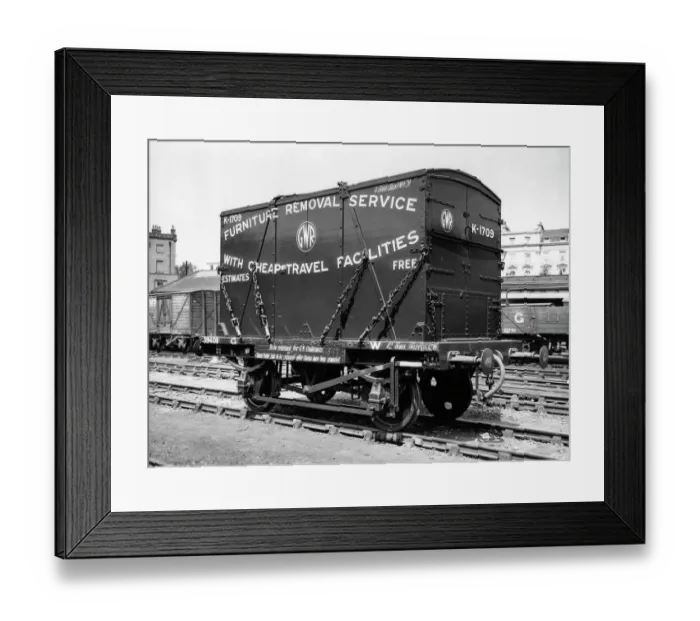 Framed Print : 4 ton furniture removal container, c. 1935 Framed Print : 4 ton furniture removal container, c. 1935