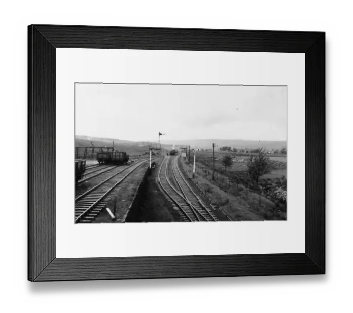 Framed Print : Gwaun-Cae-Gurwen colliery sidings and signalbox Framed Print : Gwaun-Cae-Gurwen colliery sidings and signalbox