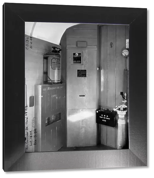 Guards Compartment of non corridor brake third van No. 416, 1948