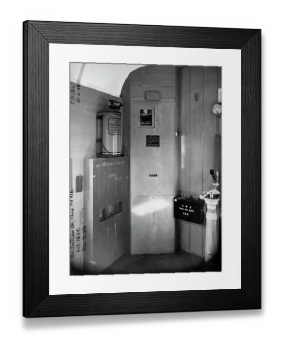Framed Print : Guards Compartment of non corridor brake third van No. 416, 1948