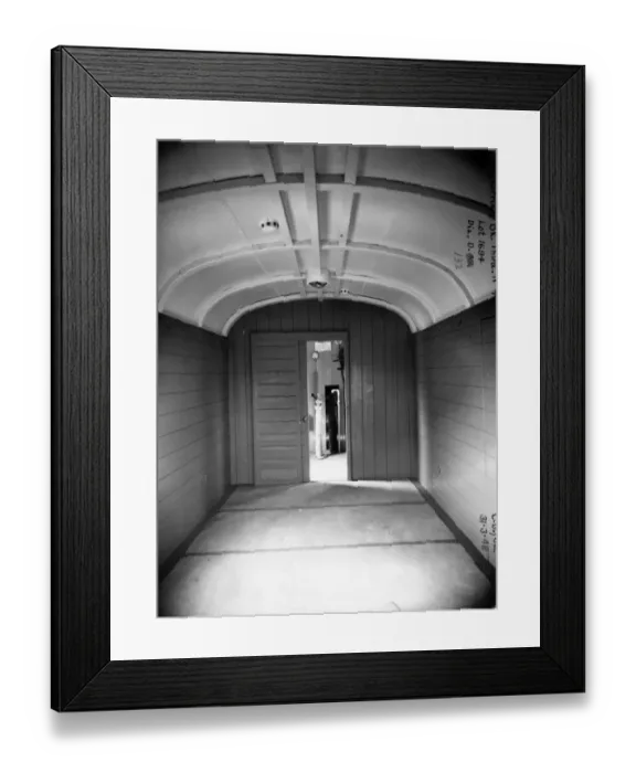 Framed Print : View of brake compartment on non corridor brake third van no. 416, 1948 Framed Print : View of brake compartment on non corridor brake third van no. 416, 1948