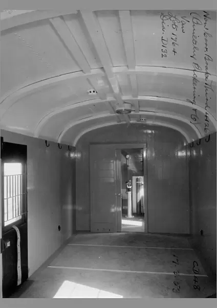 Interior of compartment of non corridor brake third van no. 4126, 1953
