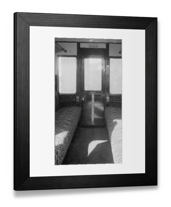 Framed Print : Interior of compartment of non corridor third brake van, 1953 Framed Print : Interior of compartment of non corridor third brake van, 1953