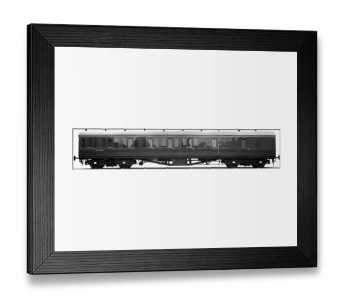Framed Print : Exterior of non corridor brake third van no. W2090, 1950