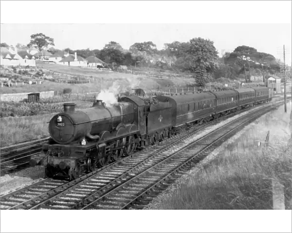 Castle Class locomotive No. 7022, Hereford Castle at Aller Junction, c. 1960