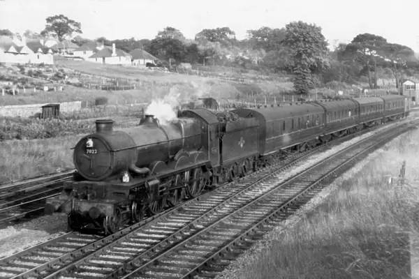 Castle Class locomotive No. 7022, Hereford Castle at Aller Junction, c. 1960