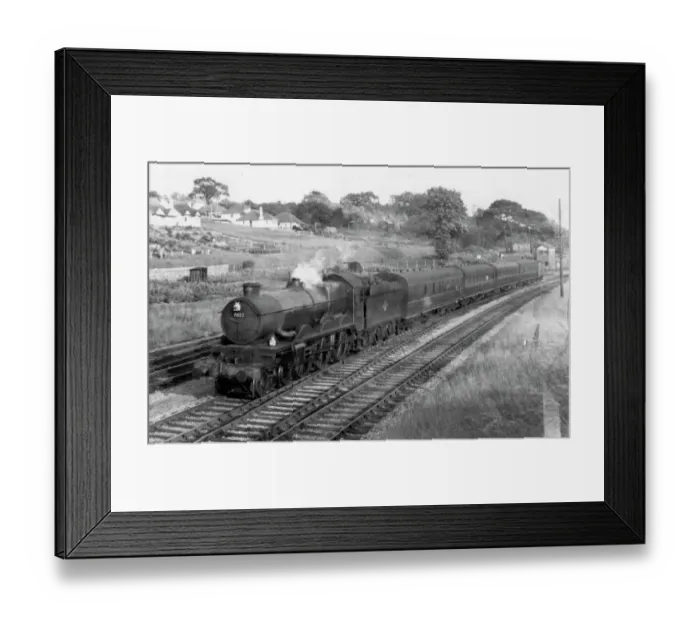 Framed Print : Castle Class locomotive No. 7022, Hereford Castle at Aller Junction, c. 1960