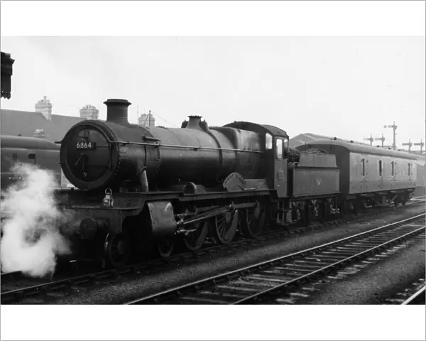 Grange Class locomotive, no. 6864, Dymock Grange at Oxford, 1958