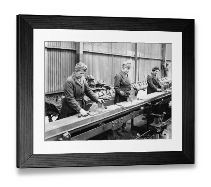 Framed Print : Female employees working in the Permanant Way Department during WW2 Framed Print : Female employees working in the Permanant Way Department during WW2